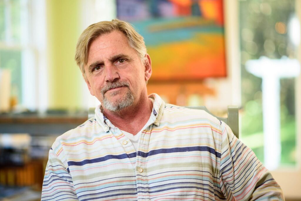 Peter Batchelder in his studio
